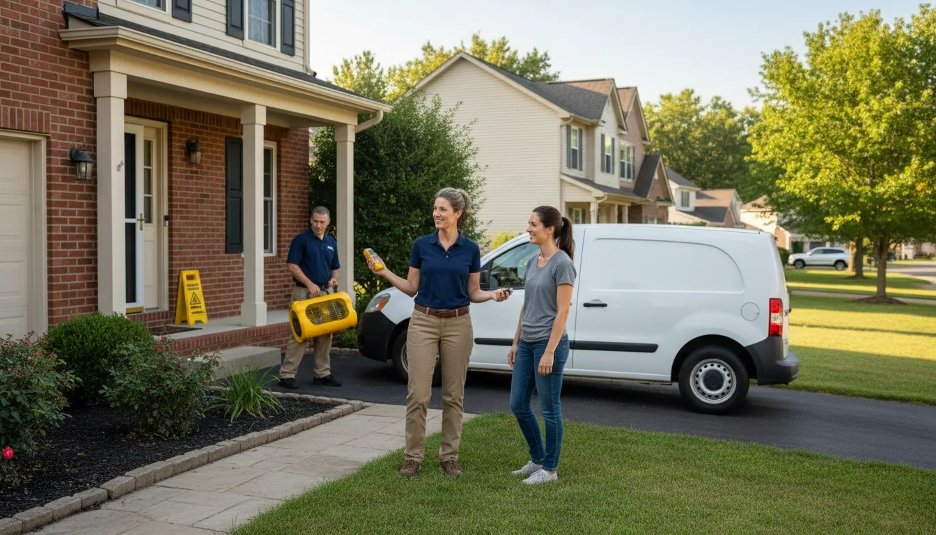 Residential water damage restoration in Madison, PA